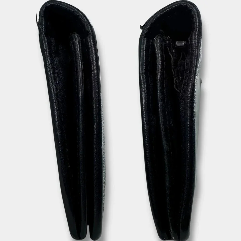 Dunhill/Alfreddunhill Billfold Coat Long Wallet PVC Grained Leather Black